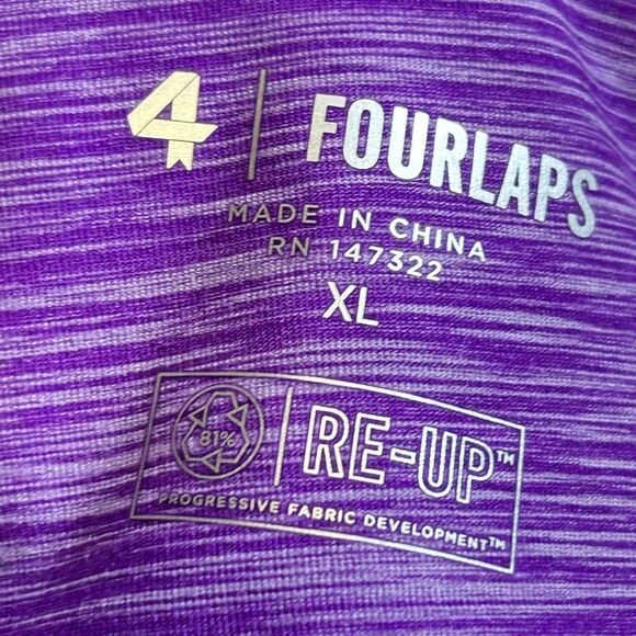 FourLaps NWT Arc Purple Space Dye High Rise Bike Workout Shorts Size XL - Picture 7 of 9